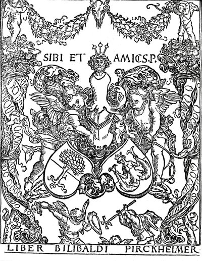 Knihovna Willibalda Pirkheimera, c1502-1503, 1906 od Albrecht Dürer
