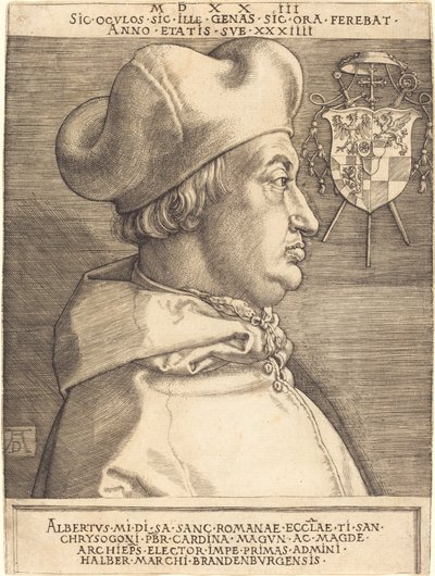 Kardinál Albrecht Braniborský ("velký kardinál") od Albrecht Dürer