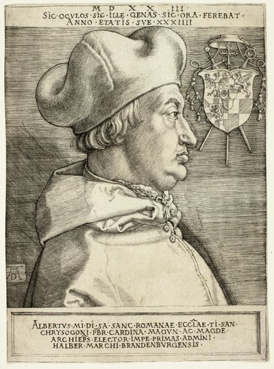 Kardinál Albrecht Braniborský (Velký kardinál) od Albrecht Dürer