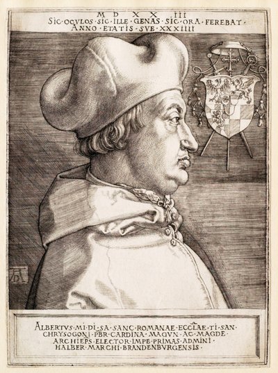 Kardinál Albrecht Braniborský (Velký kardinál) od Albrecht Dürer