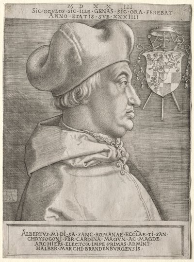 Kardinál Albrecht Braniborský - Velká deska, 1523. od Albrecht Dürer