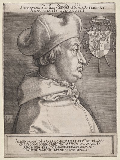Kardinál Albrecht Braniborský - Velká deska od Albrecht Dürer