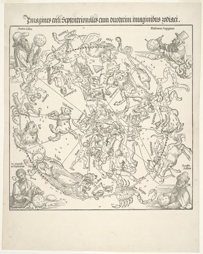 Nebeská mapa severní oblohy od Albrecht Dürer