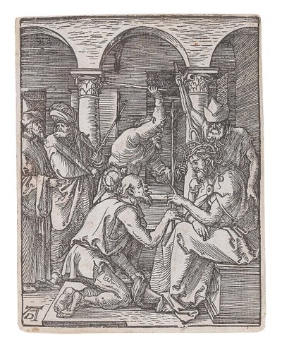 Kristus korunovaný trny, ze série Malá vášeň, asi 1509-1511. od Albrecht Dürer