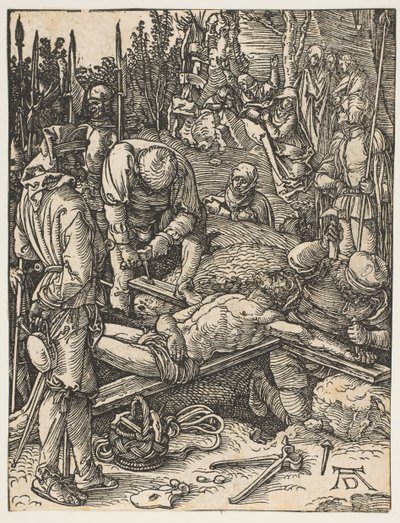 Kristus přibitý na kříž, z Malého umučení, ca. 1509. od Albrecht Dürer