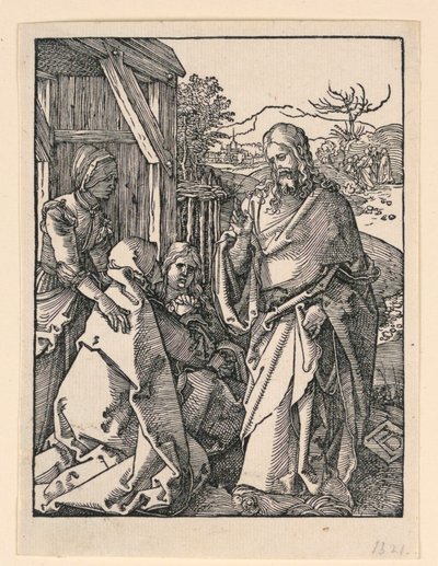 Kristus opouští svou matku, ze série Malé vášně od Albrecht Dürer