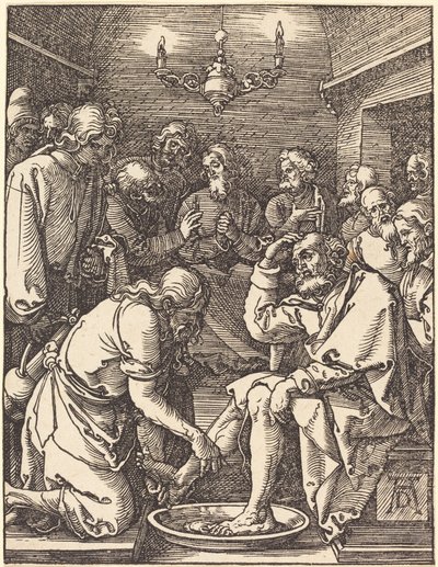 Kristus umývá nohy učedníkům od Albrecht Dürer