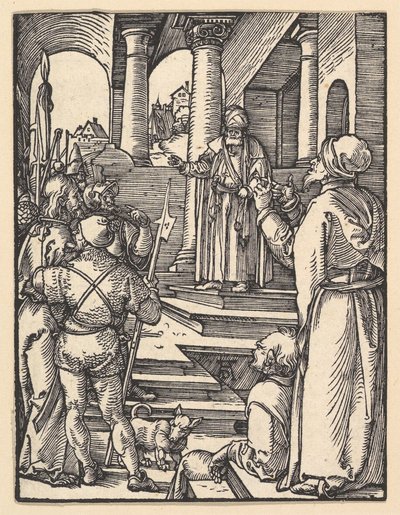 Kristus před Pilátem, z díla „Malé pašije“ od Albrecht Dürer