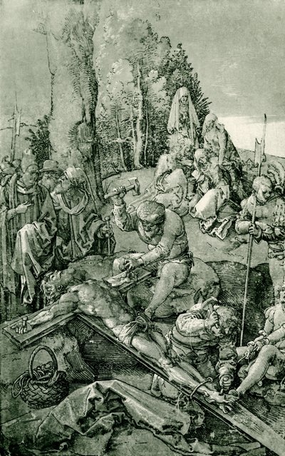 Kristus je přibit na kříž od Albrecht Dürer