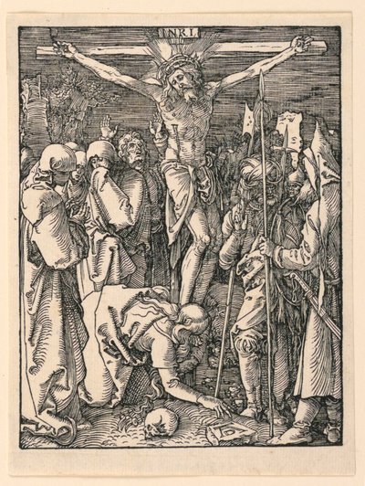 Kristus na kříži (Ukřižování), ze série Malé pašije od Albrecht Dürer