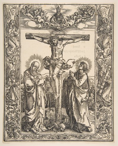 Kristus na kříži mezi Pannou a svatým Janem, 1516. od Albrecht Dürer