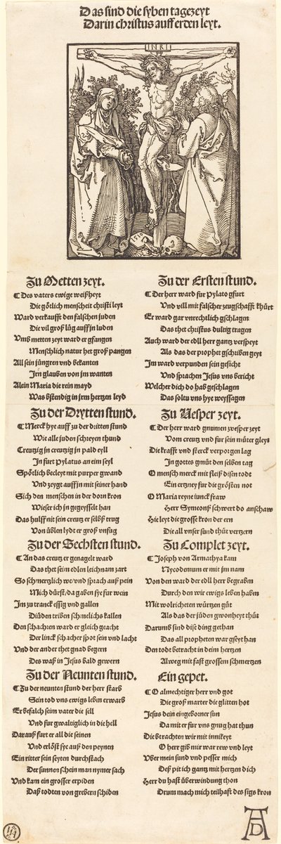 Kristus na kříži s Marií a svatým Janem od Albrecht Dürer