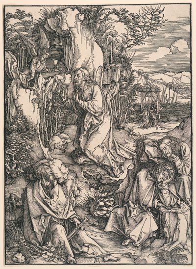 Kristus na Olivetské hoře (Agónie v zahradě) z Velké vášně od Albrecht Dürer