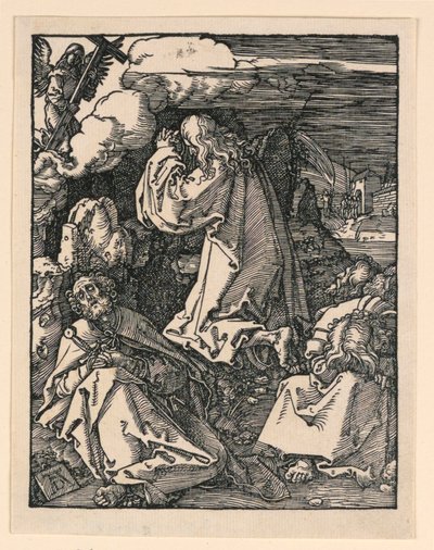 Kristus na Olivové hoře (Agónie v zahradě), ze série Malé vášně od Albrecht Dürer