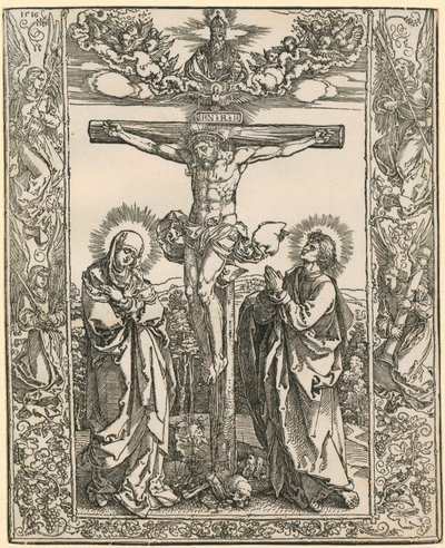 Kristus na kříži s andělským lemem od Albrecht Dürer
