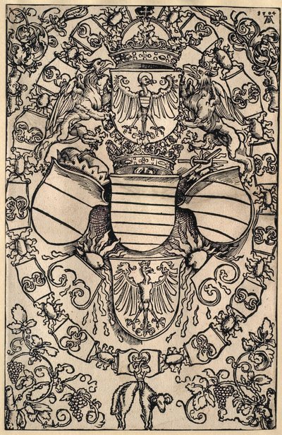Erb Maxmiliána jako římského krále od Albrecht Dürer