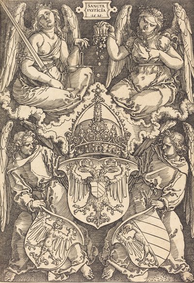 Znak německé říše a města Norimberk, 1521. od Albrecht Dürer