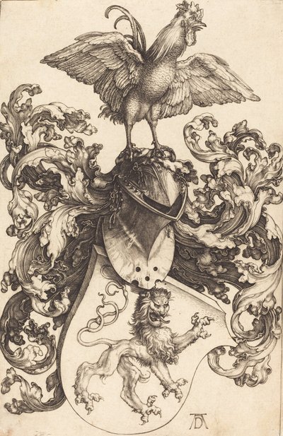 Erb se lvem a kohoutem, 15021503. od Albrecht Dürer