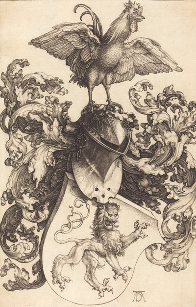 Erb se lvem a kohoutem, 15021503. od Albrecht Dürer