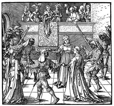 Dance by Torchlight, Augsburg, 1516, 1936 od Albrecht Dürer