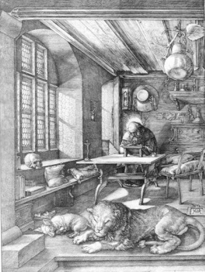 Svatý Jeroným ve své cele od Albrecht Dürer