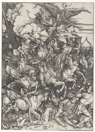 Čtyři jezdci z Apokalypsy od Albrecht Dürer