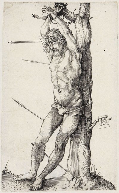Svatý Šebestián u stromu od Albrecht Dürer