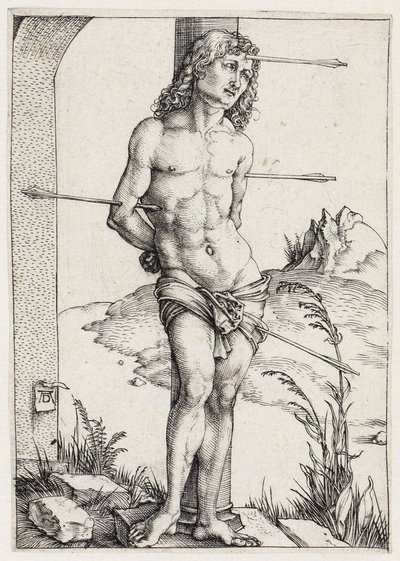 Svatý Šebestián u sloupu od Albrecht Dürer