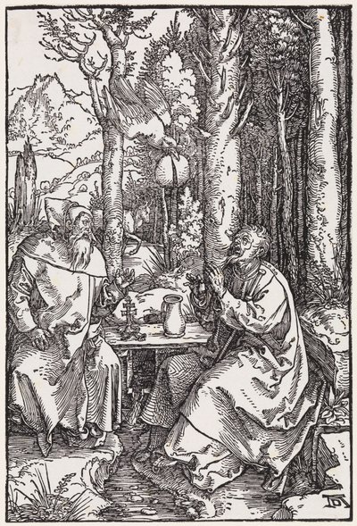 Svatí poustevníci Antonín a Pavel od Albrecht Dürer