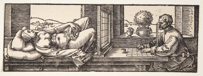 Kreslíř kreslící akt od Albrecht Dürer