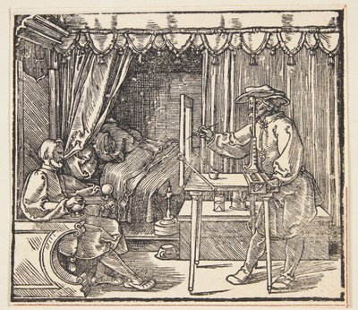Kreslíř kreslící portrét od Albrecht Dürer