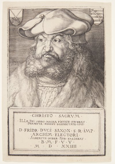 Fridrich Moudrý, kurfiřt saský od Albrecht Dürer