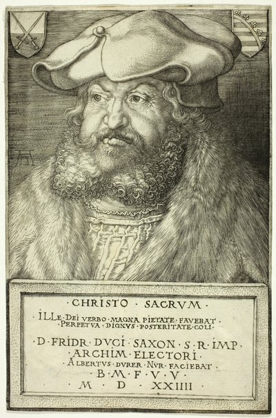 Fridrich Moudrý, kurfiřt saský od Albrecht Dürer