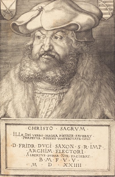 Fridrich Moudrý, kurfiřt saský, 1524. od Albrecht Dürer