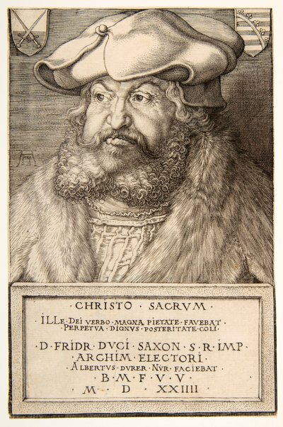 Fridrich Moudrý, kurfiřt saský, hospoda. 1524. od Albrecht Dürer