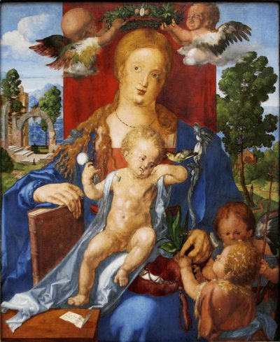 Německy: Die Madonna mit dem Zeisig Madona se sýkorou od Albrecht Dürer