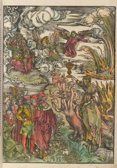 Německy: Die babylonische Hure Babylonská děvka od Albrecht Dürer