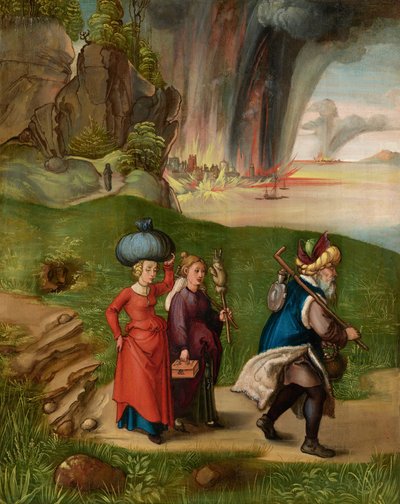 Německy: Lot und seine Töchter Lot a jeho dcery od Albrecht Dürer