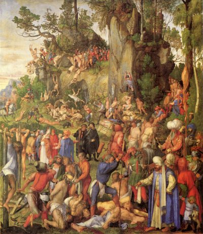 Německy: Marter der zehntausend Christen Mučednictví deseti tisíců od Albrecht Dürer