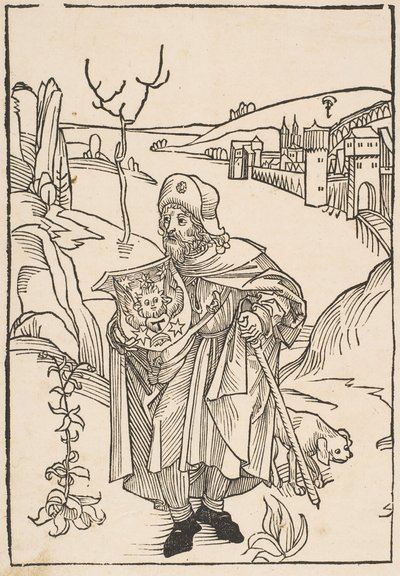 Gerson jako poutník, frontispis Gersonisovy opery, 1489.n.d. od Albrecht Dürer
