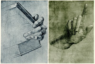 Ruka s knihou od Albrecht Dürer