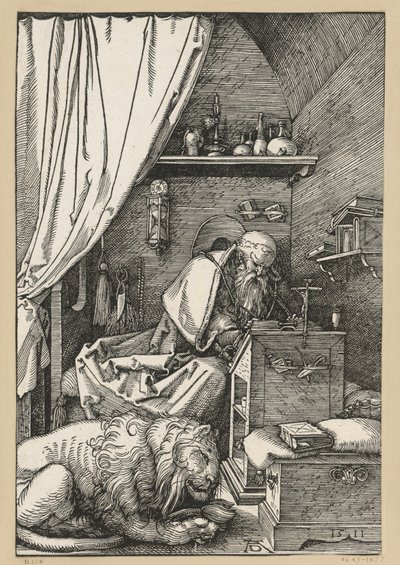 Svatý Jeroným ve své cele od Albrecht Dürer