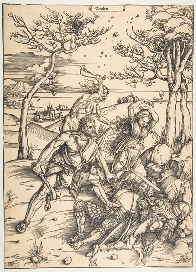 Hercules dobývá molionidská dvojčata.n.d. od Albrecht Dürer