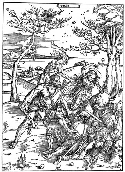 Hercules Killing the Molionides, c1496-1498, 1936 od Albrecht Dürer