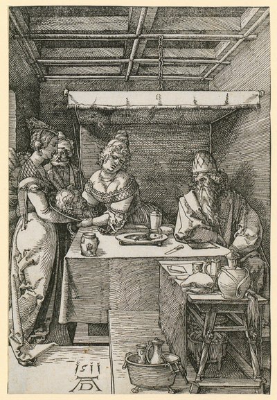 Herodias přebírá Janovu hlavu od Albrecht Dürer