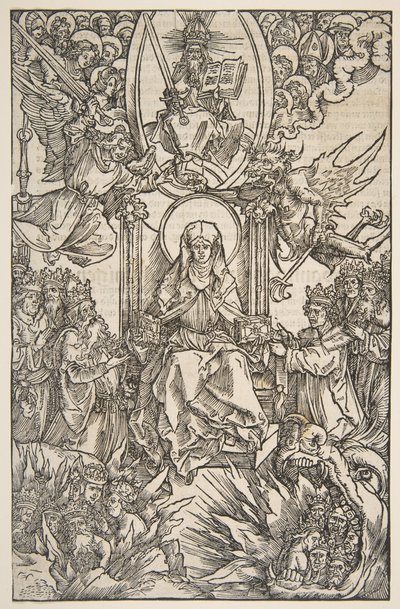 Ilustrace z Revelations Sancte Birgitte, Koberger Norimberk 1502 Německý Text.n.d. od Albrecht Dürer
