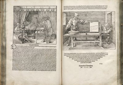 Ilustrace ze Čtyř knih o lidském poměru, 1528 od Albrecht Dürer