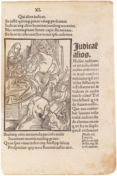 Ilustrace ke knize Loď bláznů od Sebastiana Branta, 1494. od Albrecht Dürer