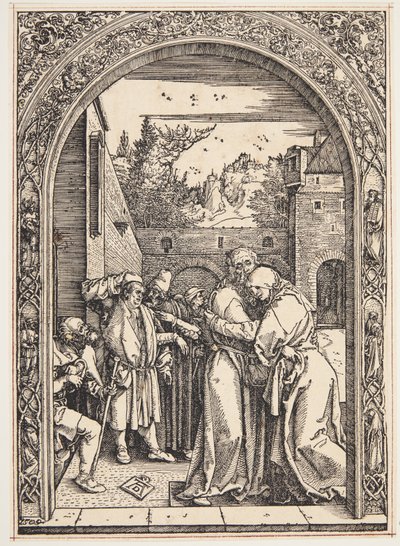 Joachim a Svatá Anna se setkávají u Zlaté brány od Albrecht Dürer