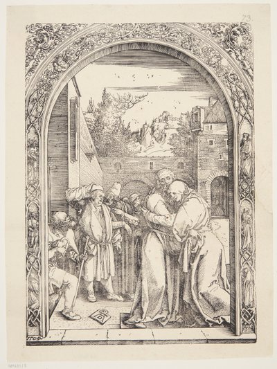Joachim a Svatá Anna se setkávají u Zlaté brány od Albrecht Dürer